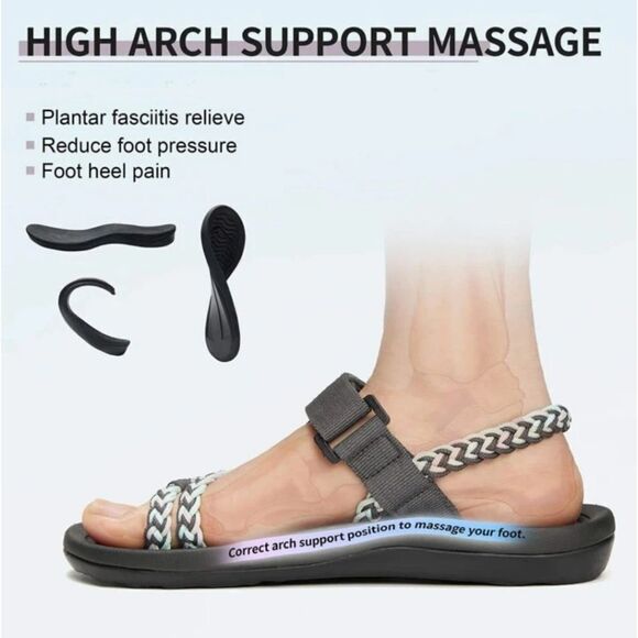 MEGNYA HIKING SANDALS FOR WOMEN, COMFORTABLE WALKING FLIP FLOP SANDAL - Picture 15 of 16